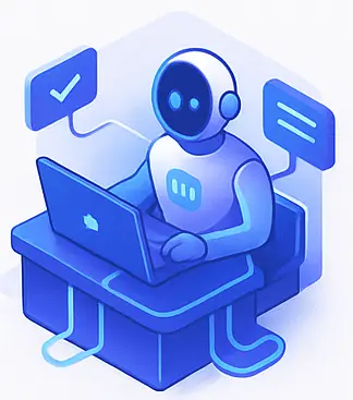 Customer support team working